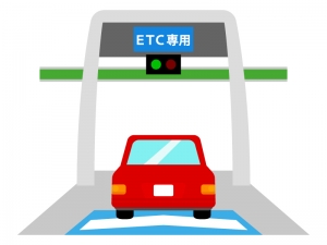 道路のetcゲートのイラスト イラスト無料 かわいいテンプレート