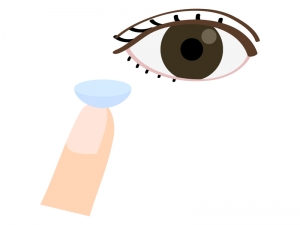 目とコンタクトレンズのイラスト02 イラスト無料 かわいいテンプレート