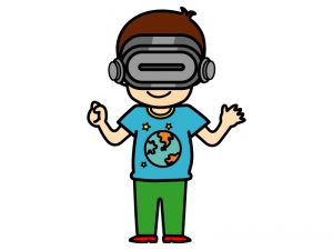 Vrを付けてる人のイラスト イラスト無料 かわいいテンプレート