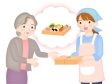 シニア向けのお弁当宅配サービスのイラスト