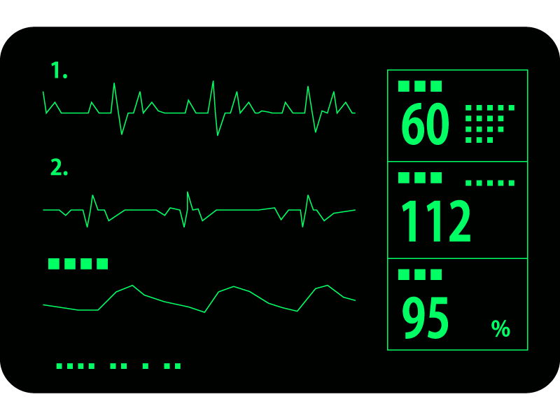 医療・心電図のイラスト