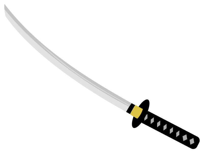 日本刀（刀剣）のイラスト