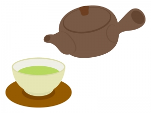 お茶と急須のイラスト02 イラスト無料 かわいいテンプレート