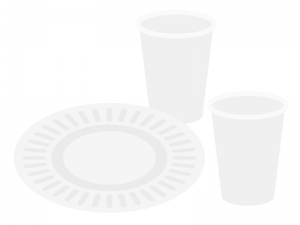 紙コップと紙皿のイラスト02 イラスト無料 かわいいテンプレート