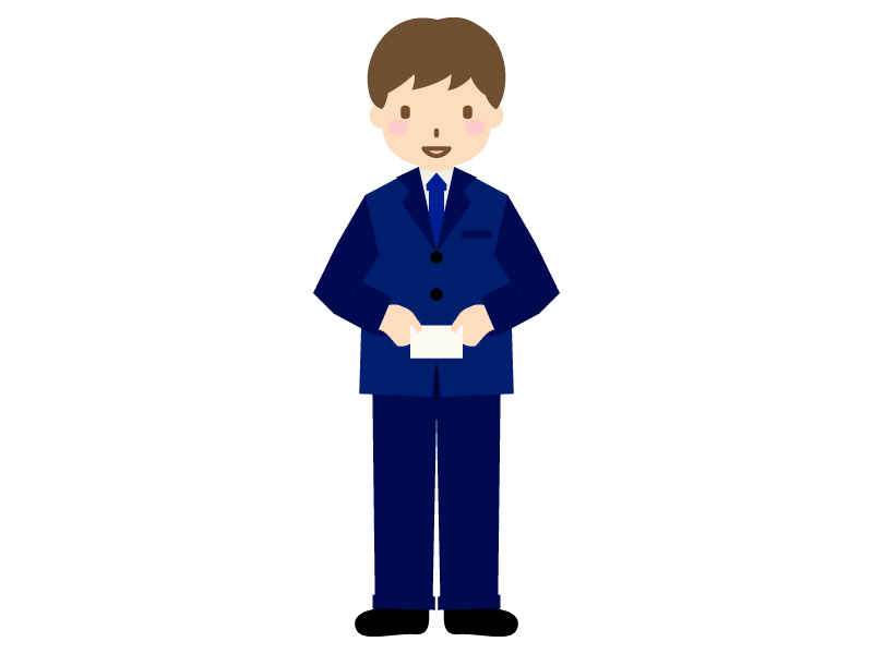 名刺交換のイラスト素材02