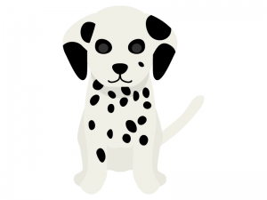 ダルメシアンの子犬のイラスト イラスト無料 かわいいテンプレート