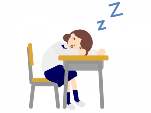 授業中に居眠りのイラスト イラスト無料 かわいいテンプレート