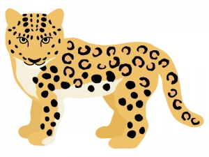 豹 ヒョウ のイラスト イラスト無料 かわいいテンプレート