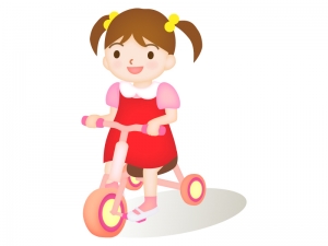 三輪車をこぐ幼児のイラスト イラスト無料 かわいいテンプレート