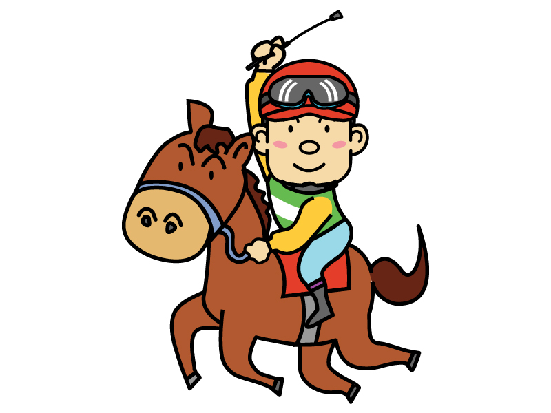 競馬・騎手と馬のイラスト