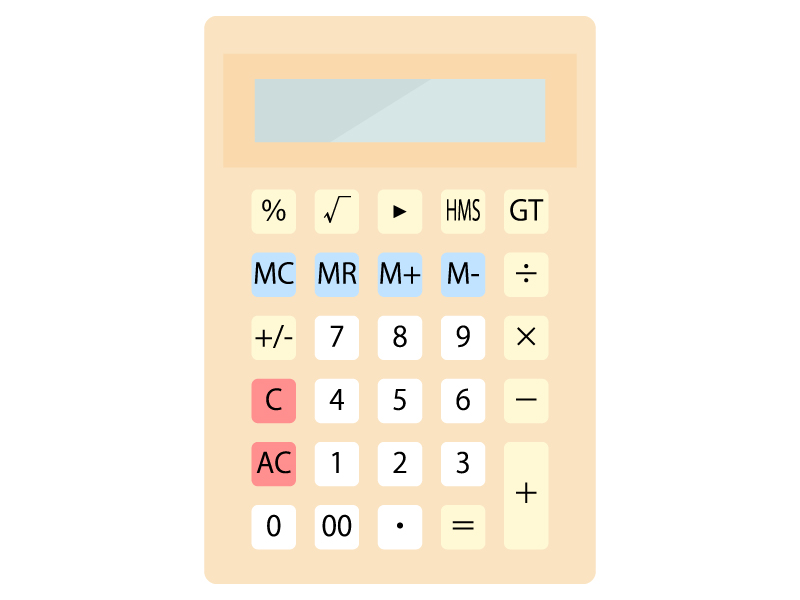 計算機（電卓）のイラスト03