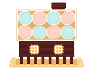 お菓子の家のイラスト02 イラスト無料 かわいいテンプレート