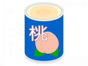 桃の缶詰のイラスト02 イラスト無料 かわいいテンプレート