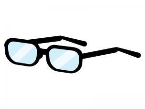 黒縁メガネのイラスト03 イラスト無料 かわいいテンプレート