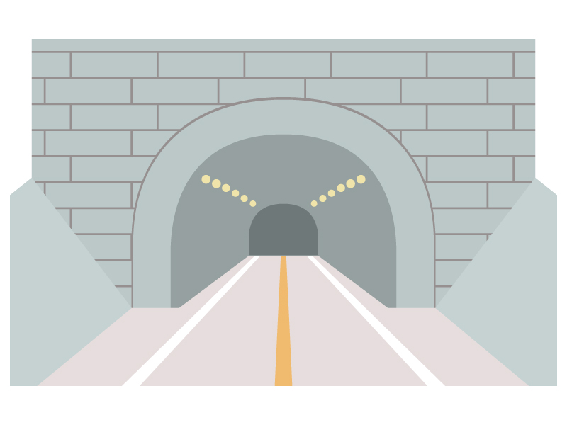 トンネルのイラスト