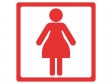 女性のトイレマークのイラスト