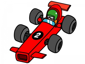 クラシックなf1 フォーミュラカーのイラスト イラスト無料 かわいいテンプレート