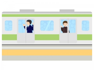 満員電車 通勤ラッシュのイラスト イラスト無料 かわいいテンプレート