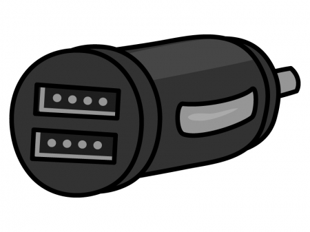 USBのシガーソケットチャージャーのイラスト