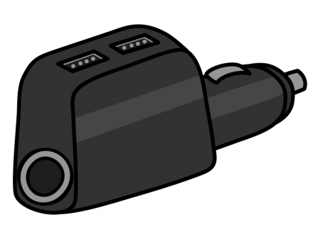 USBのシガーソケットチャージャーのイラスト02