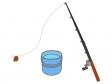 釣り竿とバケツのイラスト02