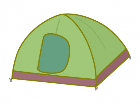 キャンプのテントのイラスト