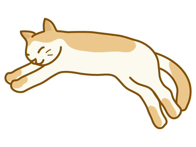 寝ている猫のイラスト