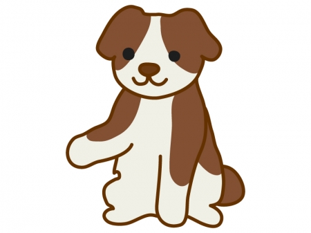 お手をする犬のイラスト02