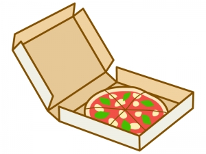 宅配ピザのイラスト イラスト無料 かわいいテンプレート