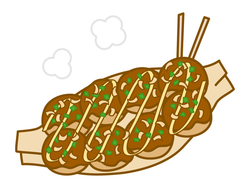 たこ焼きのイラスト イラスト無料 かわいいテンプレート