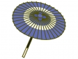 青い和傘のイラスト