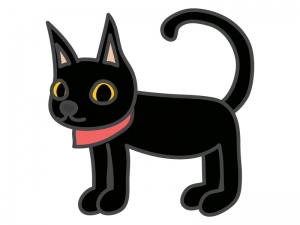 ハロウィン 黒猫のイラスト イラスト無料 かわいいテンプレート