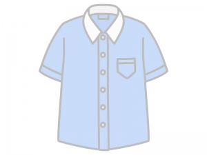 半袖のｙシャツ ワイシャツ のイラスト イラスト無料 かわいいテンプレート