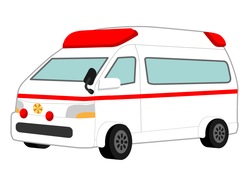 医療・救急車のイラスト