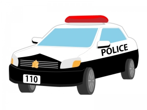 警察 パトカーのイラスト イラスト無料 かわいいテンプレート