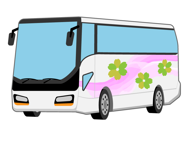 観光バスのイラスト | イラスト無料・かわいいテンプレート