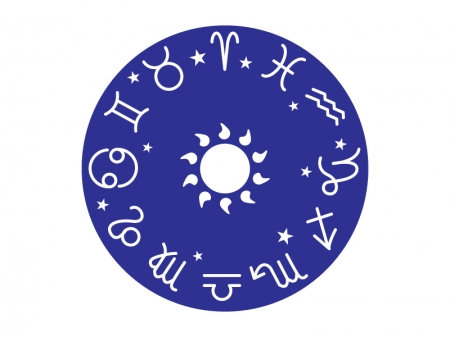 12星座占い（星占い）の星座円のイラスト