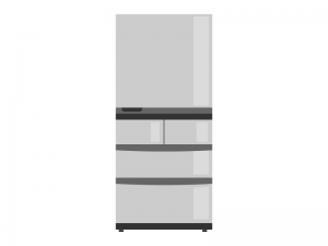 家庭用の大型冷蔵庫のイラスト イラスト無料 かわいいテンプレート