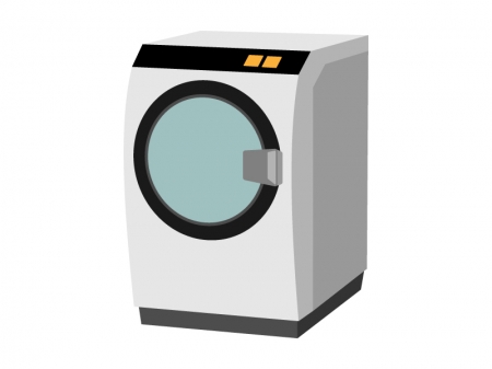 ドラム式の洗濯機のイラスト