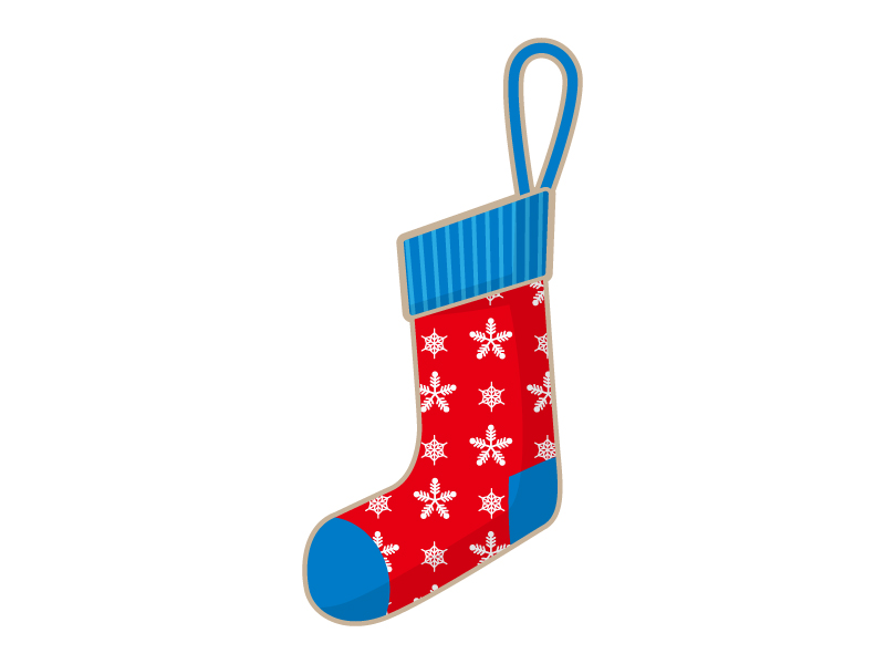 クリスマスの靴下のイラスト