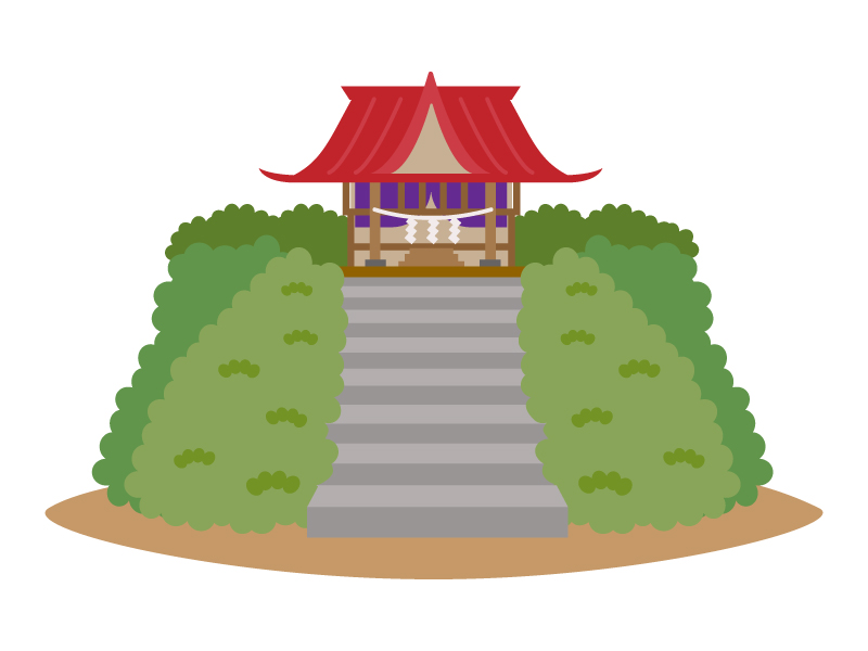 小さな神社のイラスト イラスト無料 かわいいテンプレート