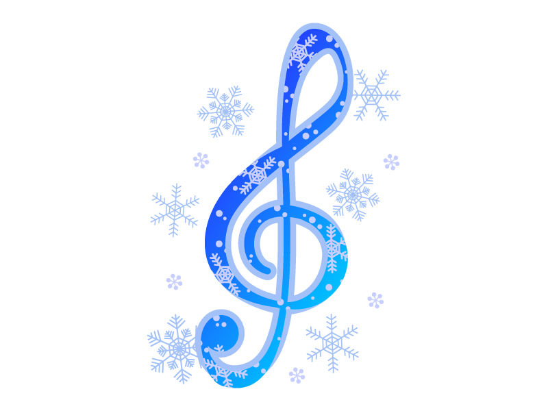 冬をイメージしたト音記号 音楽 のイラスト イラスト無料 かわいいテンプレート