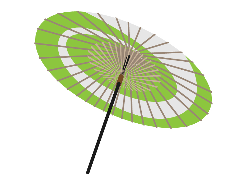 和傘・番傘のイラスト
