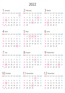 縦 22年 令和4年 1月 12月の年間カレンダー 2 イラスト無料 かわいいテンプレート 縦 22年 令和4年 1月 12月の年間カレンダー 2 イラスト無料 かわいいテンプレート