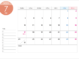 月曜始まりの2023年（令和5年）7月のカレンダー・印刷用