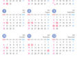 A4縦・4月始まりの2024年4月～2025年3月の年間カレンダー