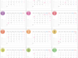 月曜始まりの2024年（令和6年）1～12月カレンダー・A4印刷用