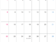 シンプルなデザインの2024年（令和6年）12月のカレンダー